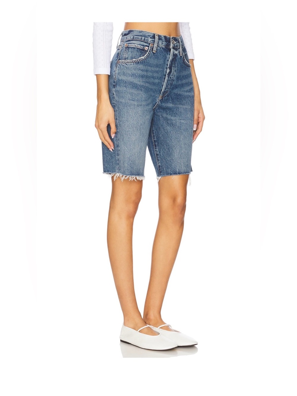Agolde 90’s Mid Rise Denim Cutoff Shorts Ruin Wash Size 25